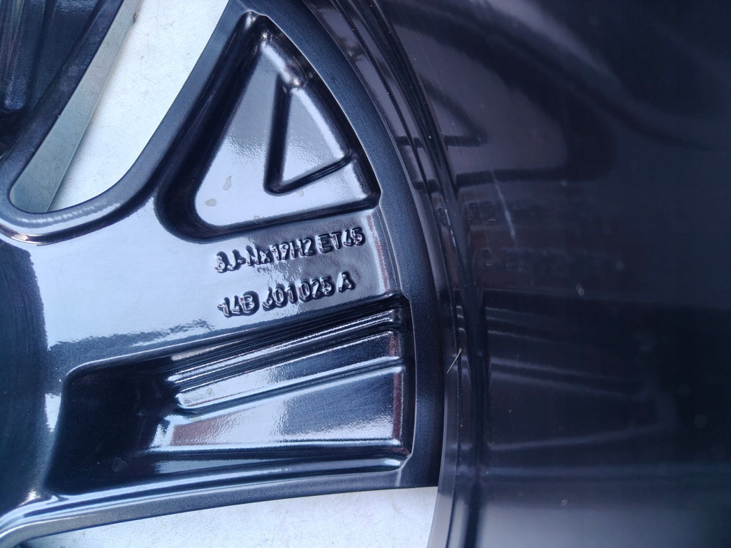 1x Alufelge 19 Zoll 8.0" 5x112 45ET Glanz Schwarz 14B601025A VW Vii Rim Wheel FEL6548638601jw