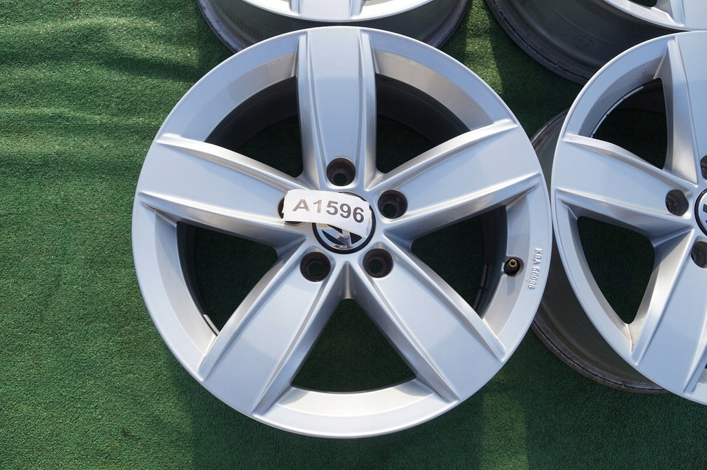 4x Alufelge 16 Zoll 6.5" 5x112 33ET Glanz Silber 7N0071496C VW Tiguan Sharan FEL8073918601ft