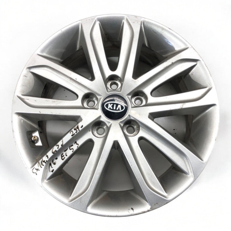 1x Alufelge 16 Zoll 6.5" 5x114.3 53ET Glanz Kia Rim Wheel