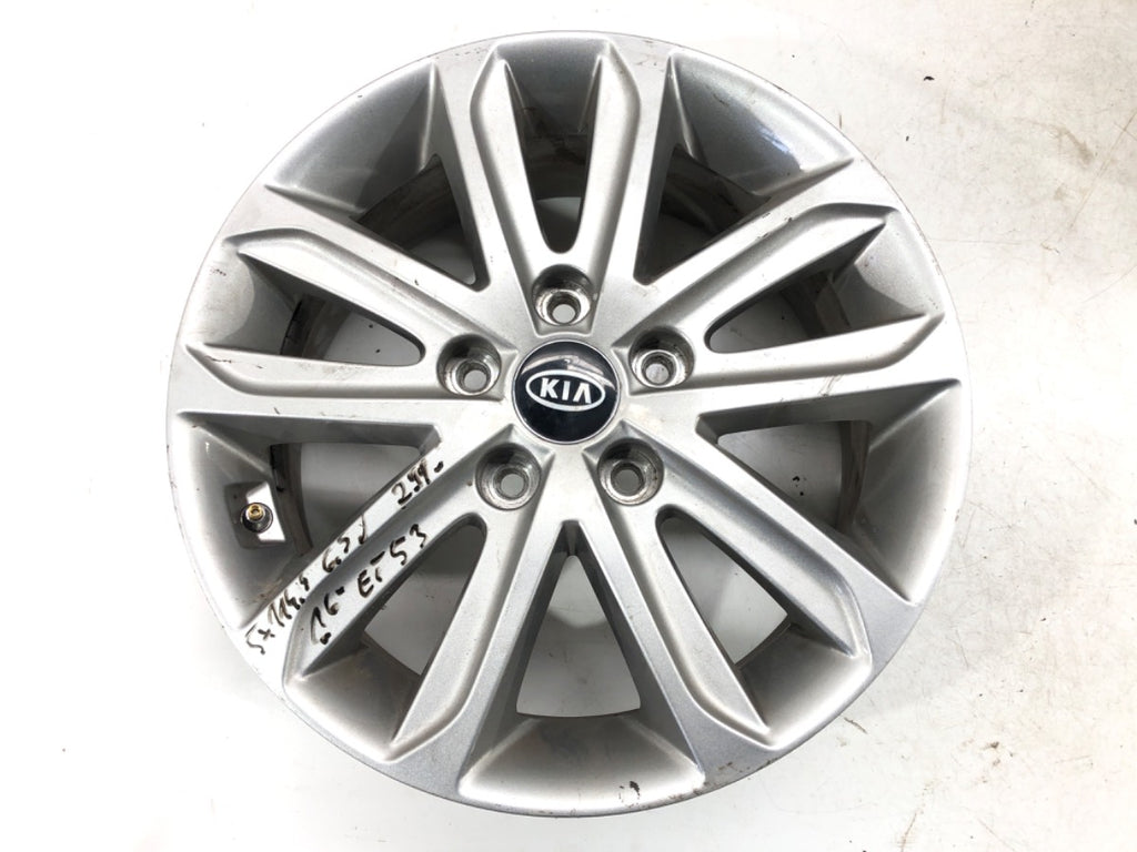 1x Alufelge 16 Zoll 6.5" 5x114.3 53ET Glanz Kia Rim Wheel