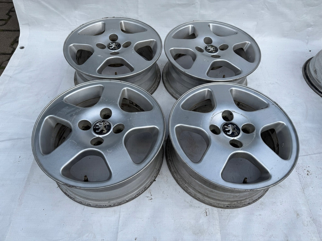 4x Alufelge 15 Zoll 6.0" 4x108 18ET Silber Citroën Rim Wheel