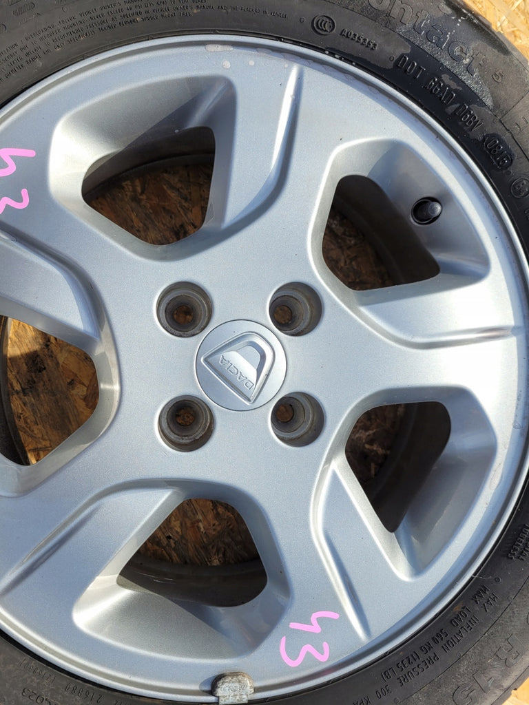 1x Alufelge 15 Zoll 6.0" 4x100 40ET Glanz Graphit 403006822R Dacia Rim Wheel FEL2118067948tu