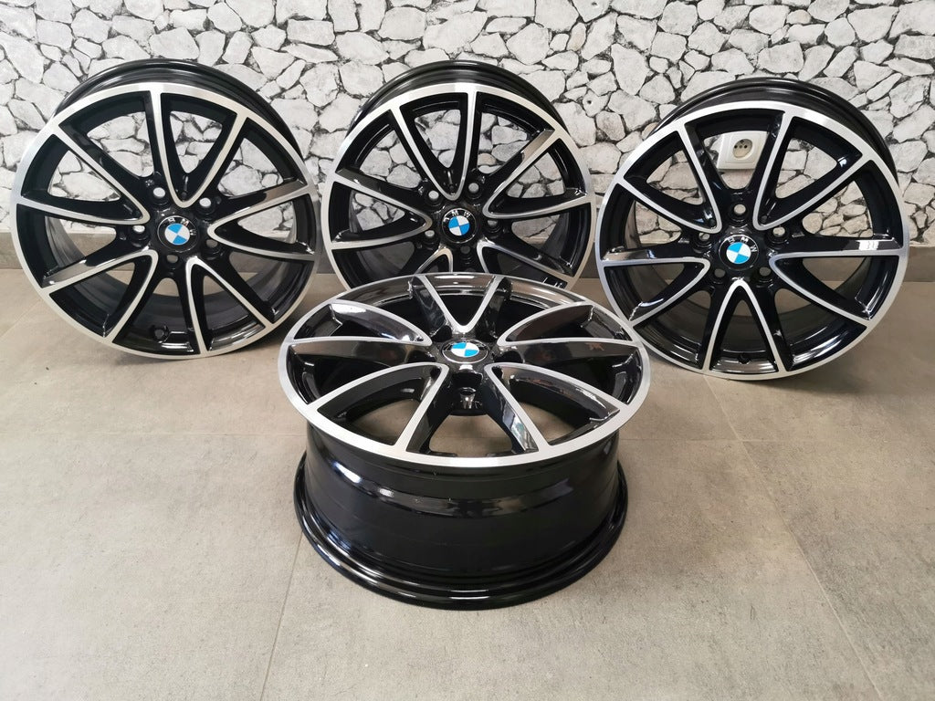 4x Alufelge 16 Zoll 7.0" 5x112 52ET Glanz Schwarz 6855080 BMW 2 F45 Rim Wheel FEL9465640972ng