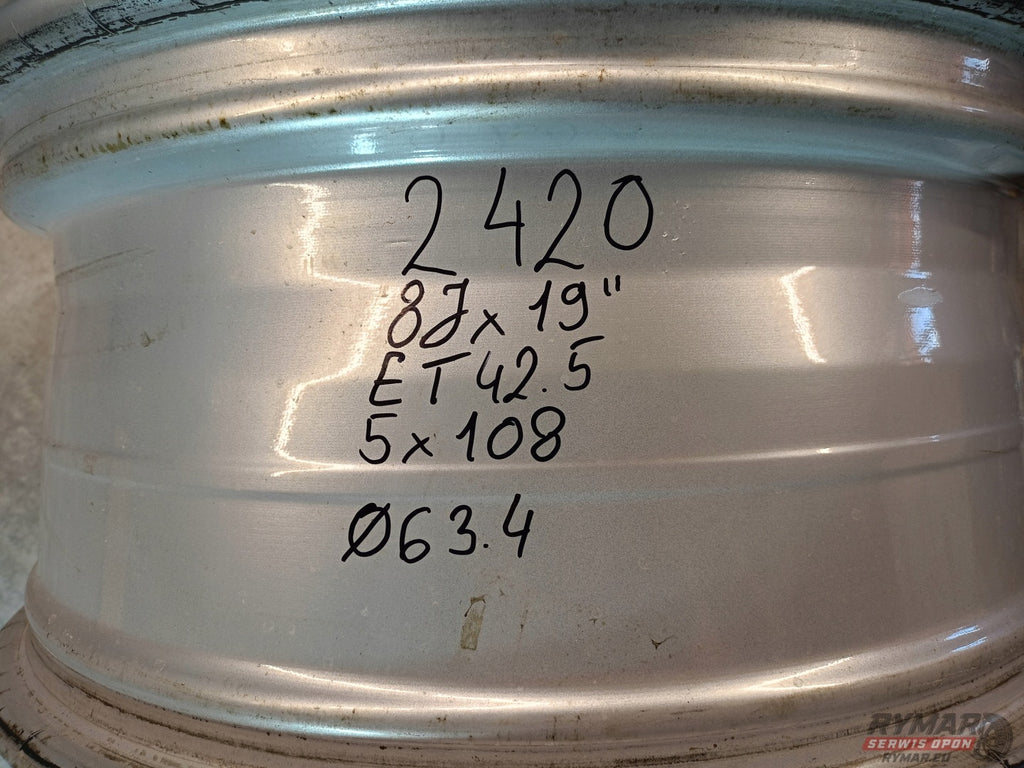 4x Alufelge 19 Zoll 8.0" 5x108 42 5ET Glanz Silber 31423021 Volvo Xc90 I Xc60 FEL8655368205fi