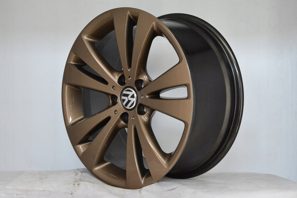 4x Alufelge 18 Zoll 8.0" 5x112 44ET Glanz Braun 3C0601025 VW Rim Wheel