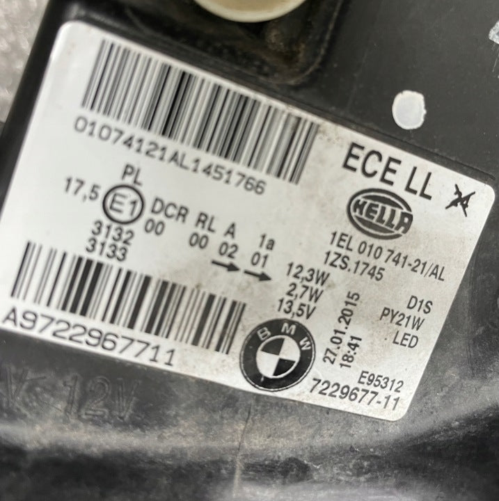 Frontscheinwerfer BMW 1 F21 F20 7229677 Xenon Links Scheinwerfer Headlight SCH9625699077gb
