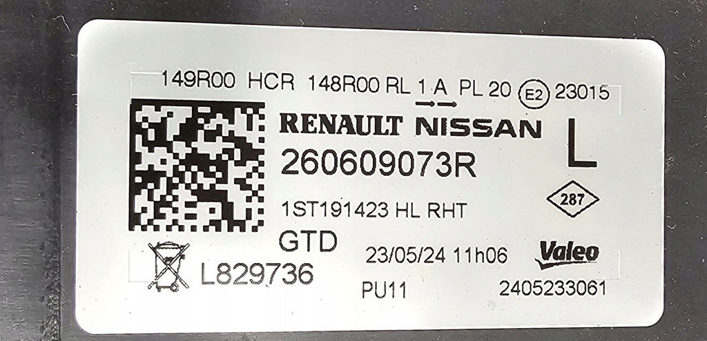 Frontscheinwerfer Nissan Interstar Master III 260609073R Links Headlight SCH1607723533kn