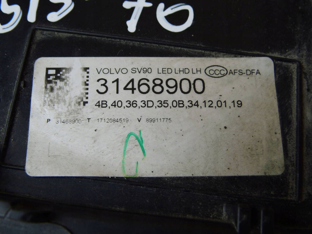 Frontscheinwerfer Volvo S90 V90 31468900 LED Links Scheinwerfer Headlight SCH7064558683jj