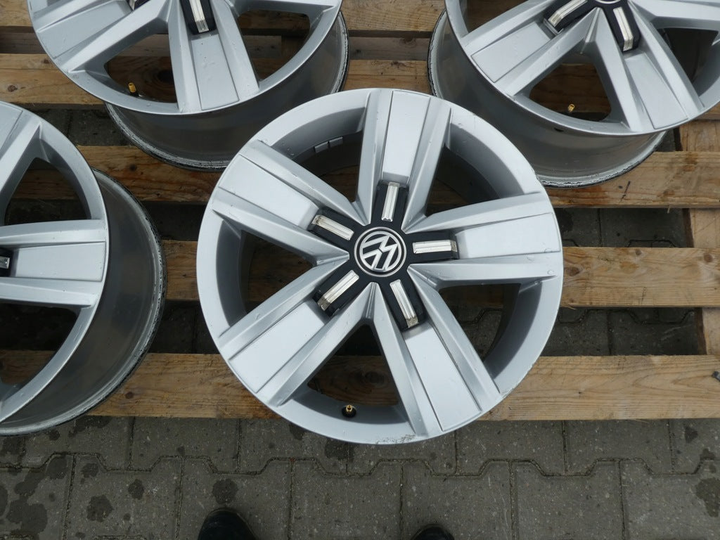 4x Alufelge 17 Zoll 7.0" 5x120 55ET Glanz Silber 7E0601025 VW T6 T5 Rim Wheel FEL2490288383cd
