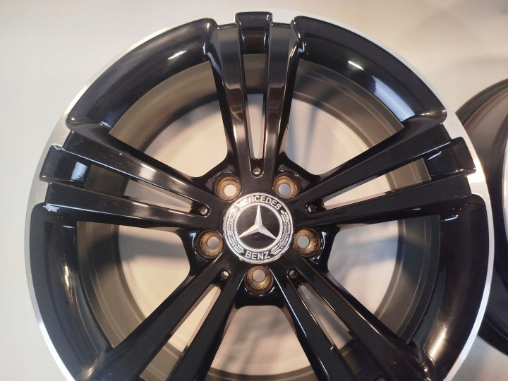 4x Alufelge 18 Zoll 7.5" 5x112 49ET Glanz Schwarz A1774011300 Mercedes-Benz FEL5976688143th