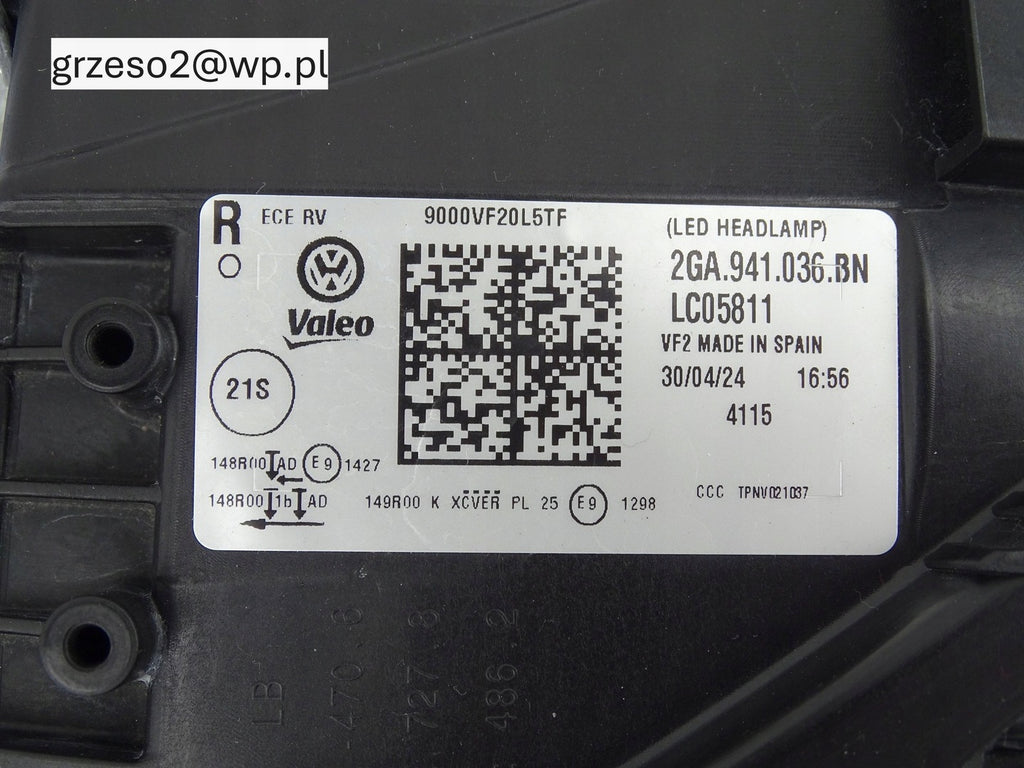 Frontscheinwerfer VW T-Roc 2GA941036BN Rechts Scheinwerfer Headlight SCH9523299183hm