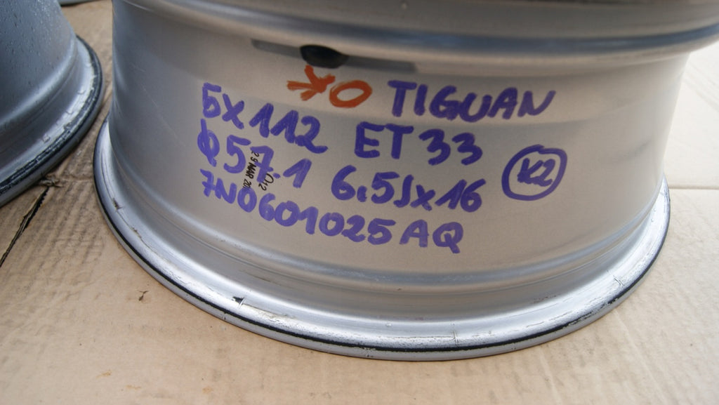4x Alufelge 16 Zoll 6.5" 5x112 7N0601025AQ VW Rim Wheel FEL1274182633ur