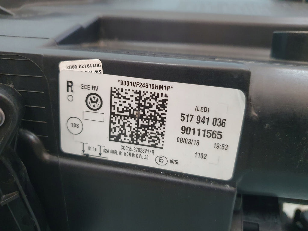 Frontscheinwerfer VW Golf Sportsvan Touran 517941036 LED Rechts Headlight SCH9898316008xv