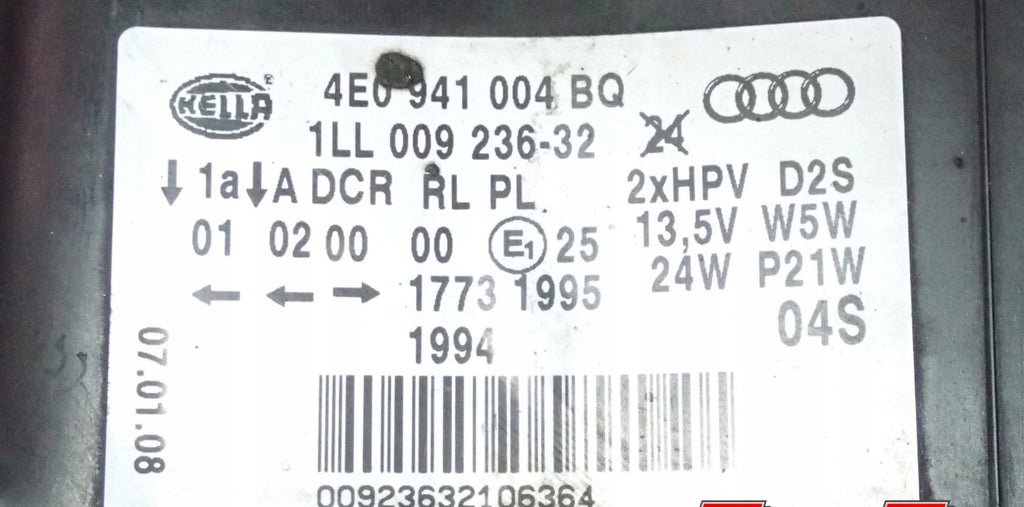 Frontscheinwerfer Audi A8 4E0941004BQ Xenon Rechts Scheinwerfer Headlight