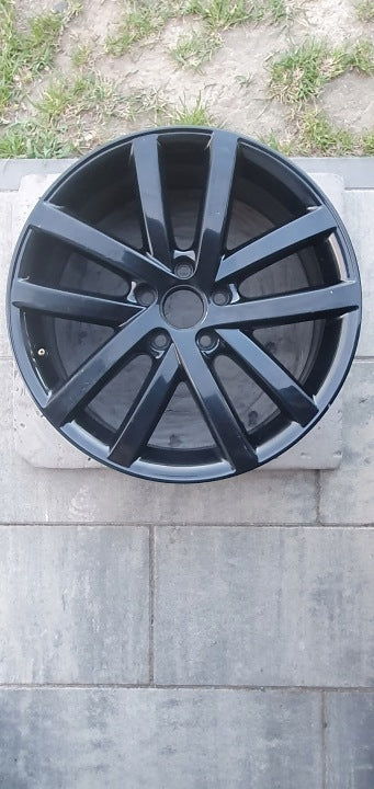 1x Alufelge 18 Zoll 7.5" 5x112 51ET Glanz Schwarz 5K0601025L VW Golf VII I FEL4943146740hl