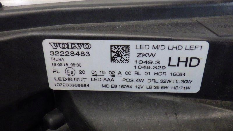 Frontscheinwerfer Volvo V40 32228483 LED Links Scheinwerfer Headlight SCH3194020597or