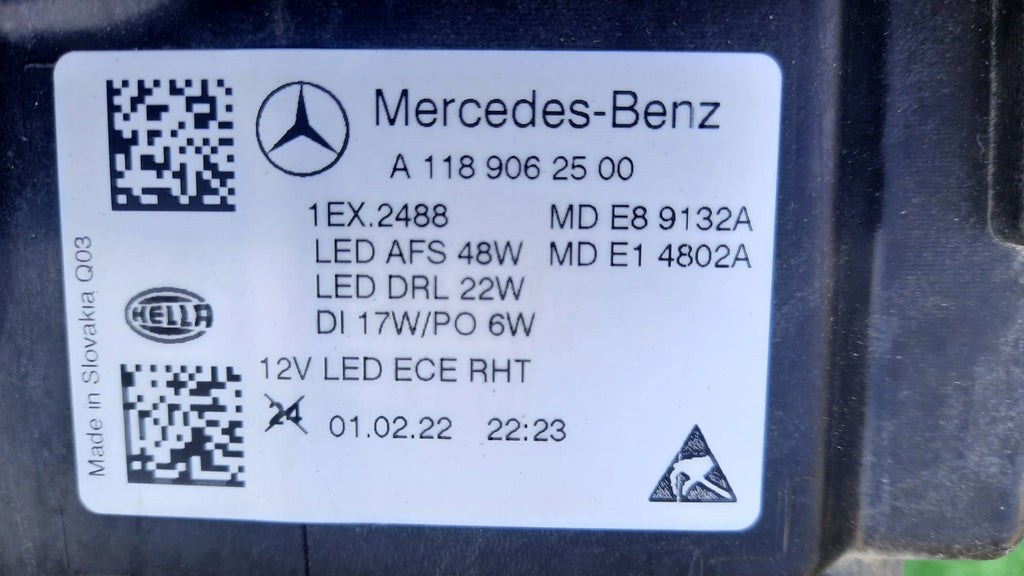 Frontscheinwerfer Mercedes-Benz Cla A1189062500 FULL LED Links Headlight