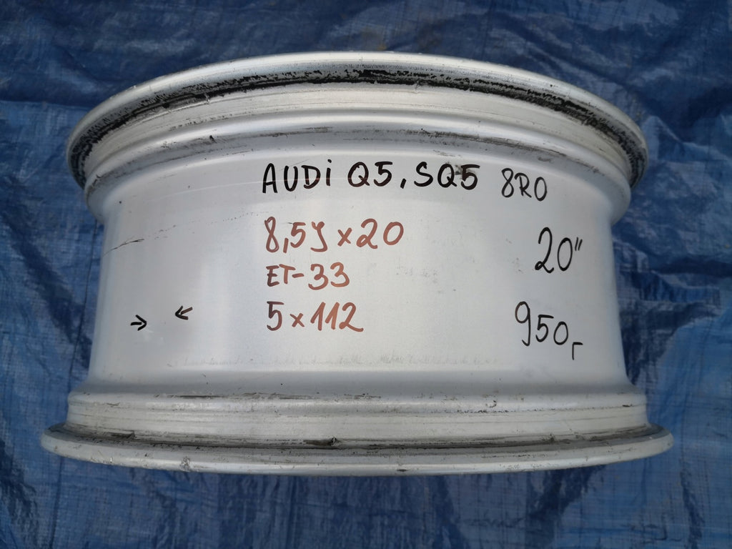 1x Alufelge 20 Zoll 8.5" 5x112 33ET Glanz Silber 8R0601025 Audi Q5 Rim Wheel FEL6882760131iy