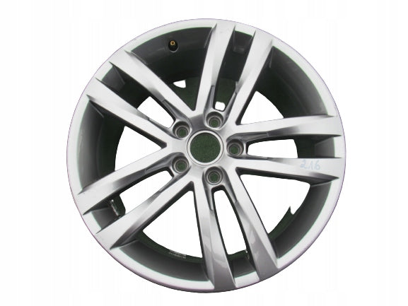1x Alufelge 18 Zoll 7.5" 5x112 51ET Glanz Grau 5G0601025AF VW Golf Rim Wheel