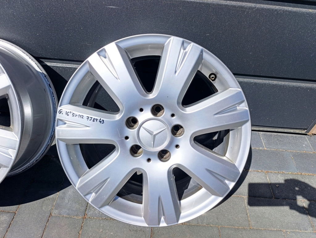 4x Alufelge 16 Zoll 7.0" 5x112 43ET Mercedes-Benz Rim Wheel FEL9525344522ue