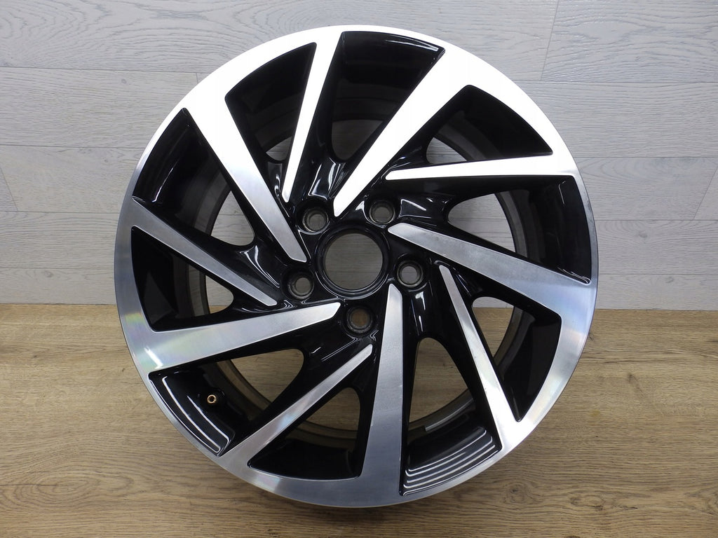 1x Alufelge 16 Zoll 6.5" 5x112 48ET Glanz Schwarz 5TA601025 VW Touran Rim Wheel