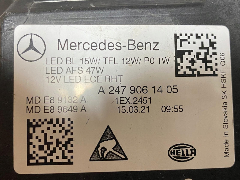 Frontscheinwerfer Mercedes-Benz W247 A2479061405 Full LED Rechts Headlight SCH3355296298sx