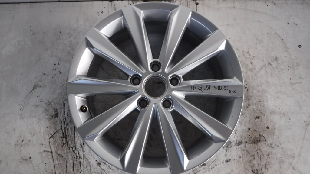 1x Alufelge 17 Zoll 7.5" 5x112 51ET Glanz Silber VW Golf V Rim Wheel FEL7742349950zz
