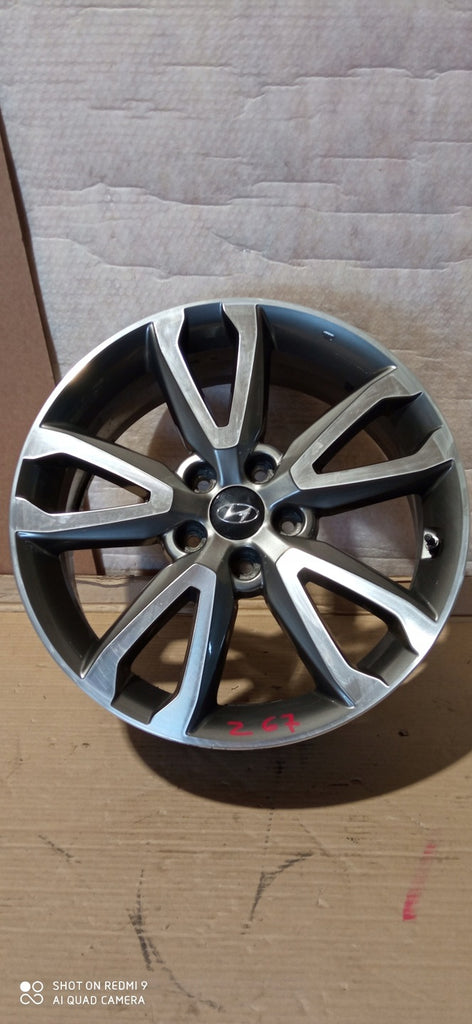 1x Alufelge 18 Zoll 7.5" 5x114.3 49ET Glanz Grau 52910-A1185 Hyundai Santa Fe