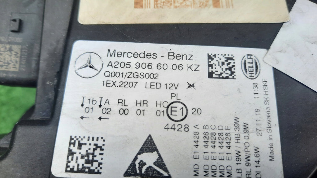 Frontscheinwerfer Mercedes-Benz W205 A2059066006KZ Rechts Scheinwerfer Headlight SCH8951362153vb