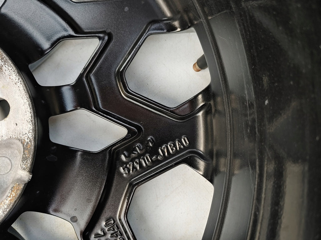 1x Alufelge 17 Zoll 7.0" 5x114.3 53ET Glanz Schwarz 52910-J7BA0 Kia Proceed