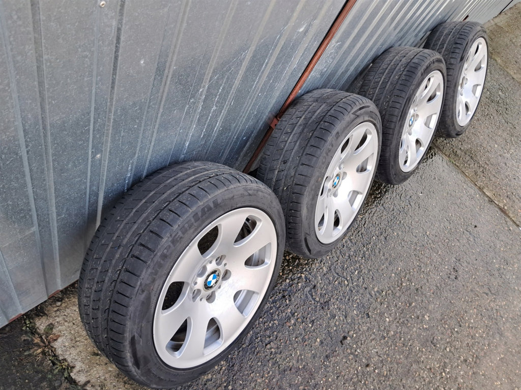 4x Alufelge 17 Zoll 8.0" 5x120 24ET Glanz Silber 6765144 BMW E60 E65 Rim Wheel FEL1663360809zq