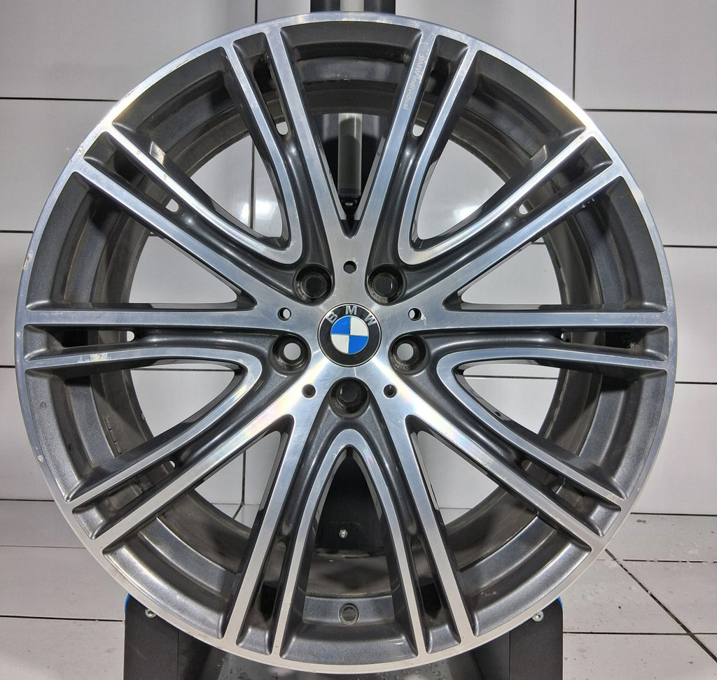 1x Alufelge 20 Zoll 8.0" 5x112 30ET Glanz Grau 8053501 BMW G31 G30 Rim Wheel FEL3127634354nb