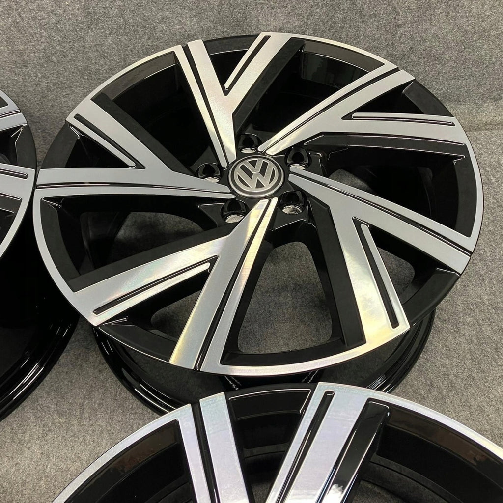 4x Alufelge 18 Zoll 7.5" 5x112 51ET Glanz Schwarz 5H0601025 VW Golf Viii FEL5999763379hs