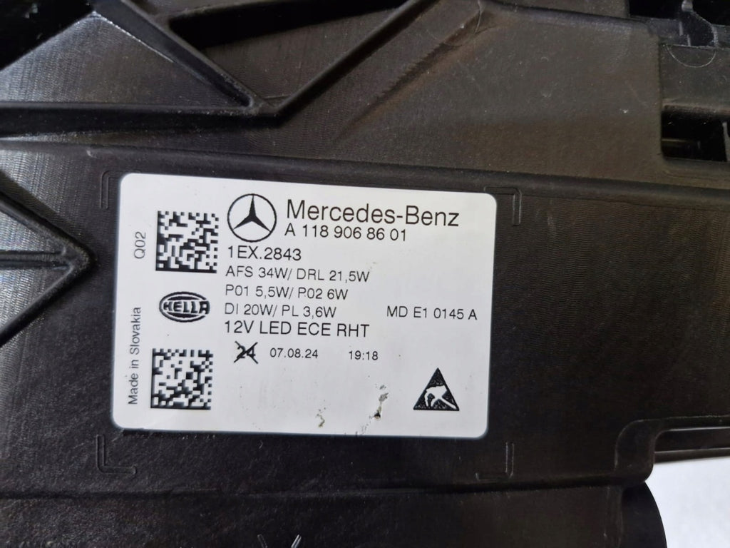 Frontscheinwerfer Mercedes-Benz Cla A1189068601 Rechts Scheinwerfer Headlight SCH5403358490mf