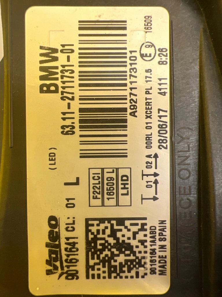 Frontscheinwerfer BMW 2 F22 F23 2711731-01 LED Links Scheinwerfer Headlight SCH7758232967is