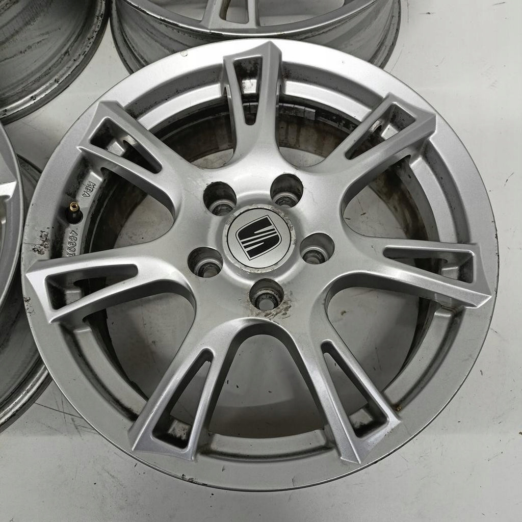 4x Alufelge 16 Zoll 6.5" 5x112 33ET Glanz Silber Seat Alhambra Rim Wheel FEL7796622036do