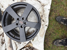 Load image into Gallery viewer, 4x Alufelge 18 Zoll 7.5" 5x115 48ET Matt Schwarz KBA49735 Rim Wheel FEL9996985589kb