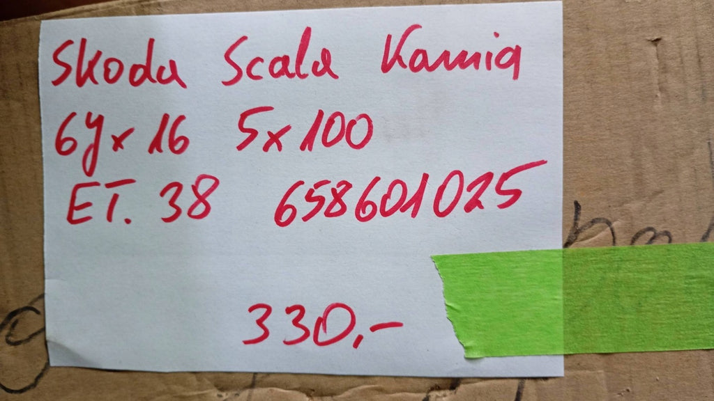 1x Alufelge 16 Zoll 5x100 658601025 Skoda Scala Kamiq Rim Wheel FEL9019108009ry