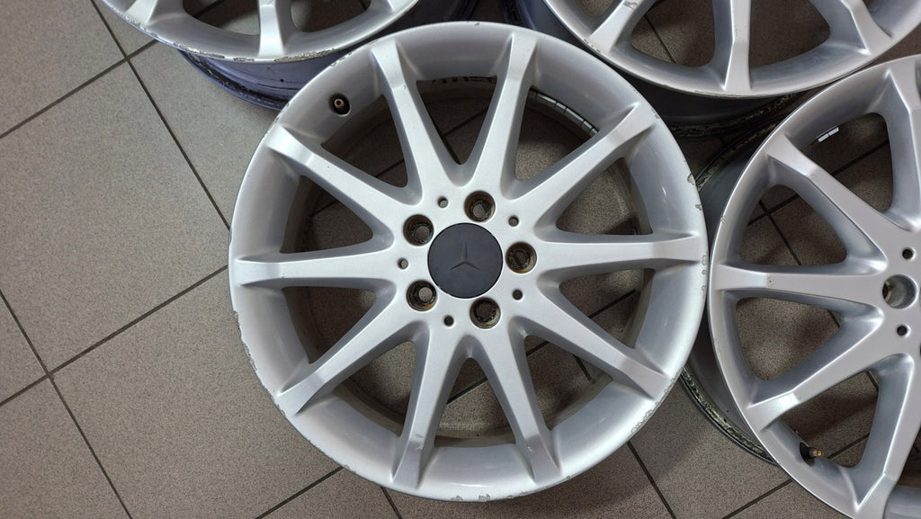 4x Alufelge 17 Zoll 7.0" 5x112 49ET Glanz Silber A1694010702 Mercedes-Benz W245 FEL3660849367gl