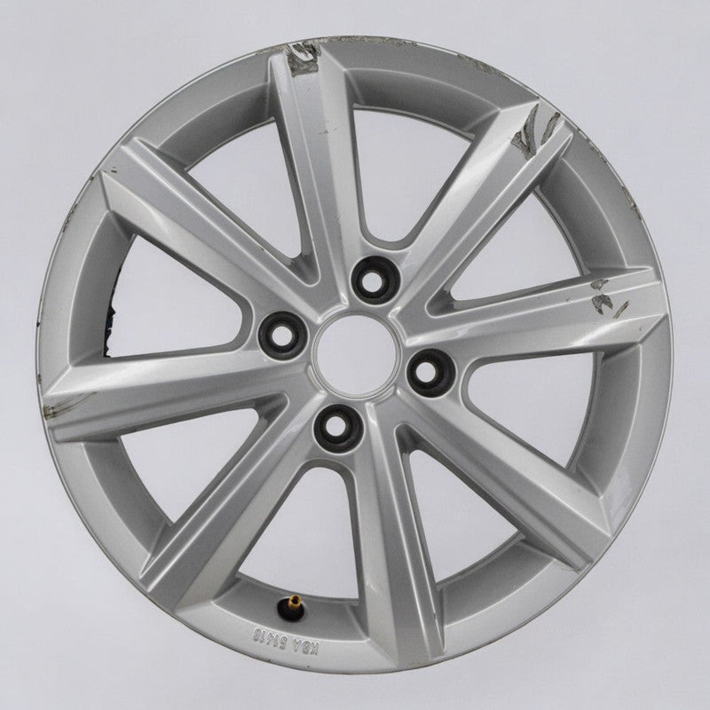 1x Alufelge 15 Zoll 5.0" 4x100 33ET Glanz Silber 1S0601025BP Vw Rim Wheel