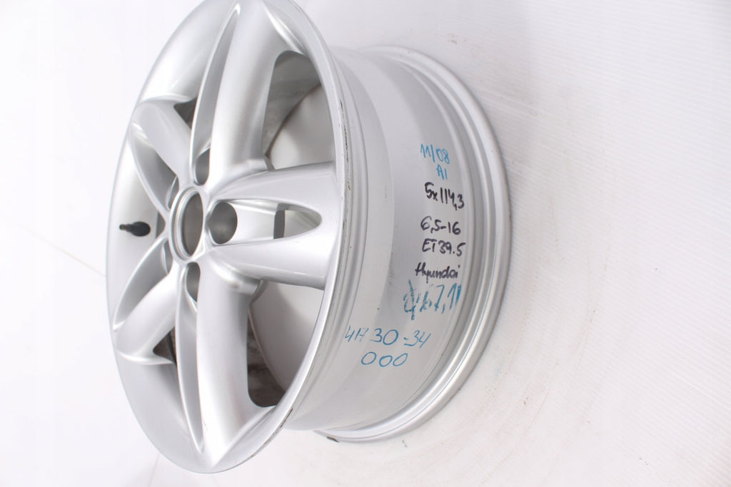 1x Alufelge 16 Zoll 6.5" 5x114.3 4173034000 Hyundai Rim Wheel