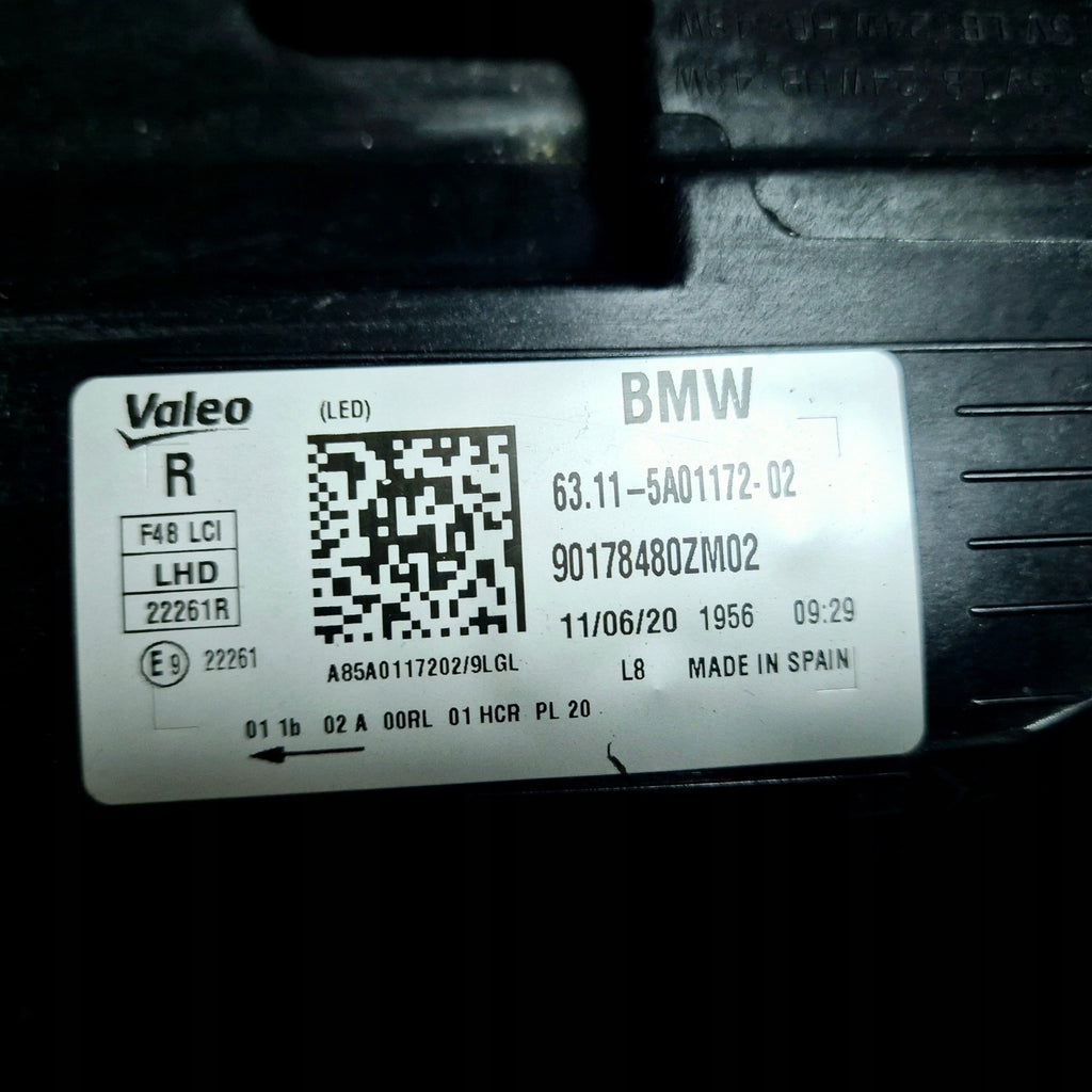 Frontscheinwerfer BMW X1 F48 6311-5A01172-02 LED Rechts Scheinwerfer Headlight SCH1529807537po