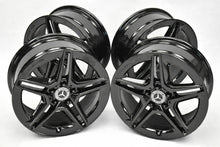Load image into Gallery viewer, 4x Alufelge 18 Zoll 7.5&quot; 5x112 49ET Glanz Schwarz A1774011500 Mercedes-Benz W177