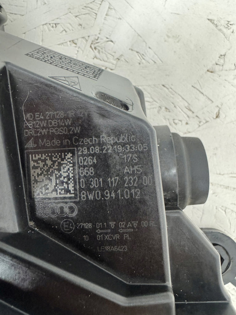 Frontscheinwerfer Audi A4 B9 8W0941012 8W0941034D Full LED Rechts Headlight