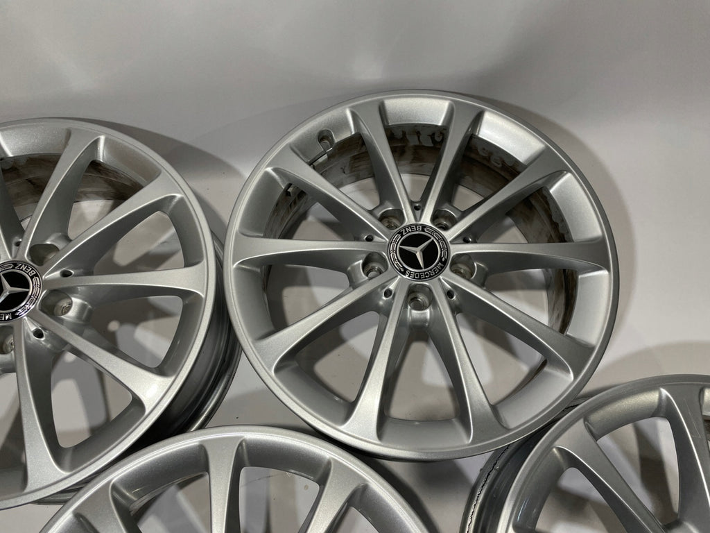 4x Alufelge 17 Zoll 6.5" 5x112 44ET Glanz Silber A1774010300 Mercedes-Benz FEL8802136106eb