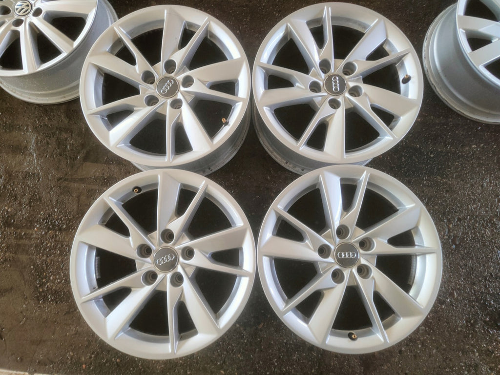 4x Alufelge 16 Zoll 7.0" 5x112 35ET Glanz Silber 8W0601025 Audi A4 B8 Rim Wheel FEL4616345222dx