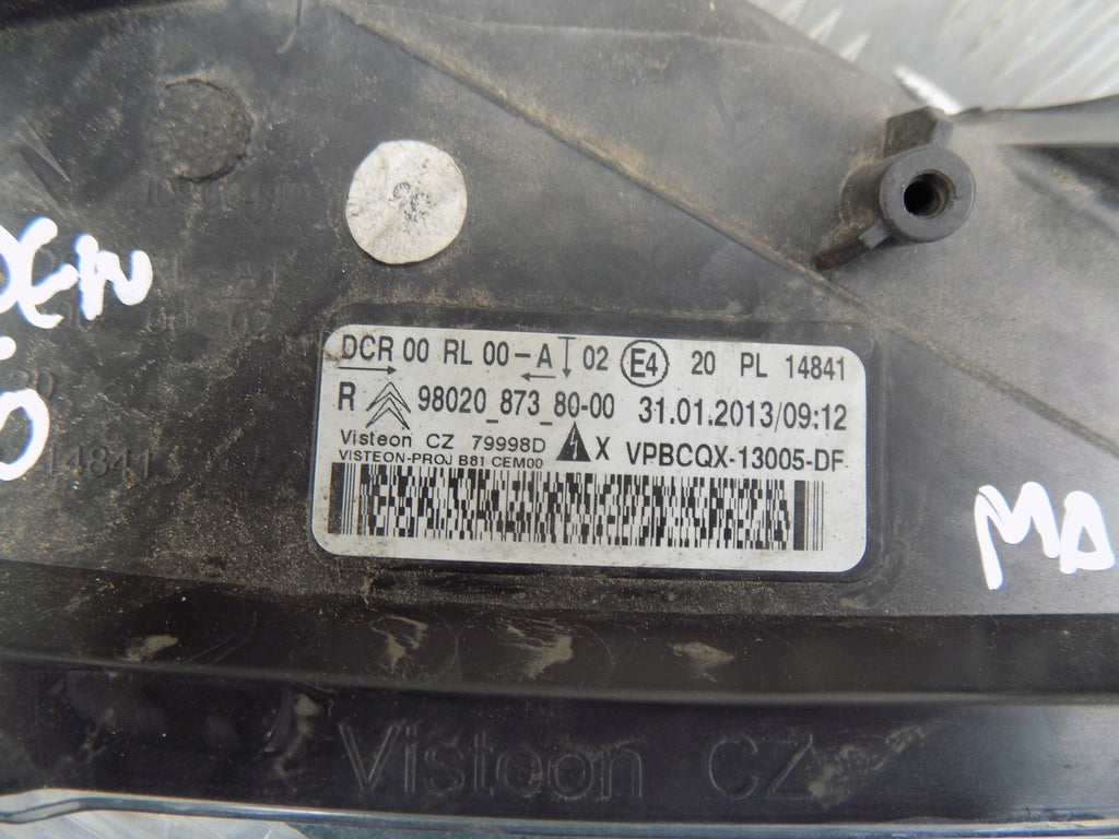 Frontscheinwerfer Citroën Ds5 Xenon Ein Stück (Rechts oder Links) Headlight