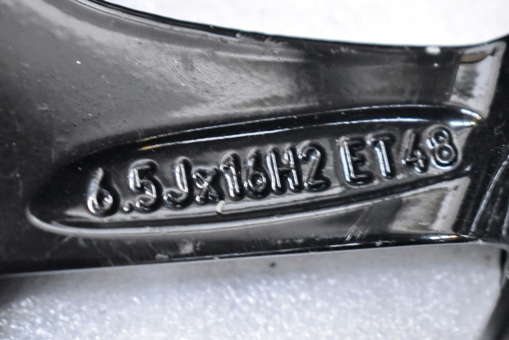 1x Alufelge 16 Zoll 6.5" 5x112 48ET Glanz Schwarz 5TA601025K VW Touran Rim Wheel FEL2226663307ui