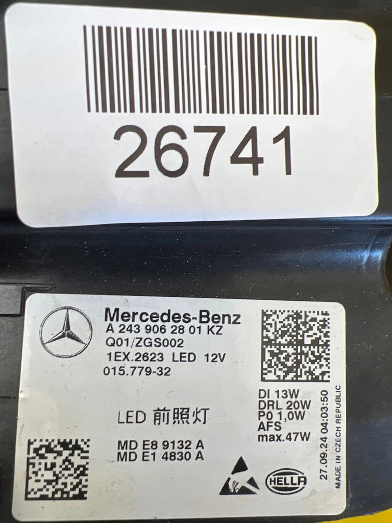 Frontscheinwerfer Mercedes-Benz Eqa Eqb A2439062801 LED Rechts Headlight SCH8236840806sc