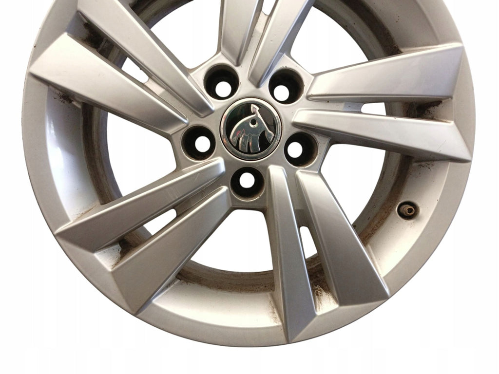 1x Alufelge 15 Zoll 6.0" 5x100 38ET Matt Silber 6V0601025M Skoda Fabia Iii FEL8083767564tx
